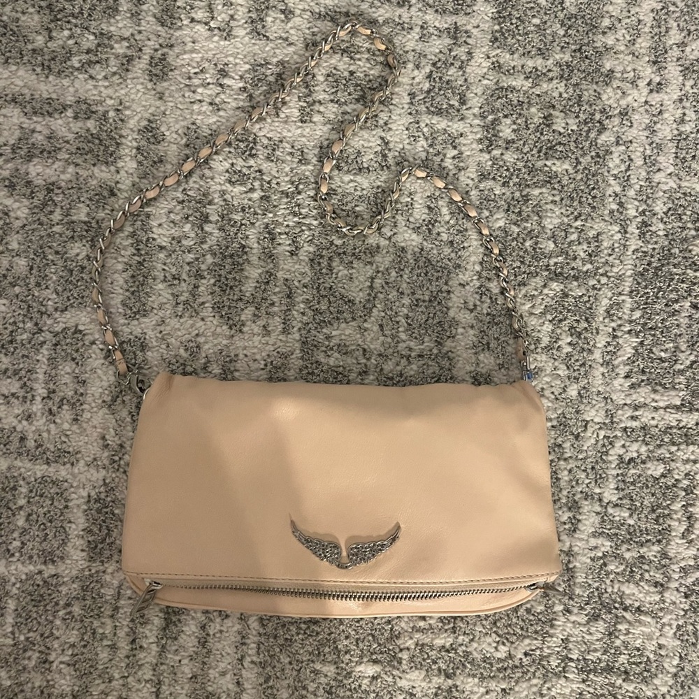 Baby pink Zadig and Voltaire chain crossbody, good condition